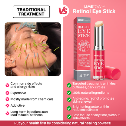 LIMETOW™ Retinol Eye Stick✅ for Reduces Fine Lines，Puffiness and Dark Circles🌟